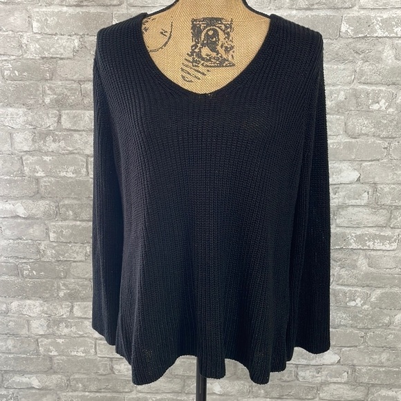 Joseph A Lace Up Back Sweater - Picture 1 of 6